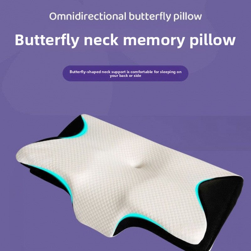Ergonomic Memory Foam Butterfly Chaser Pillow- Black
