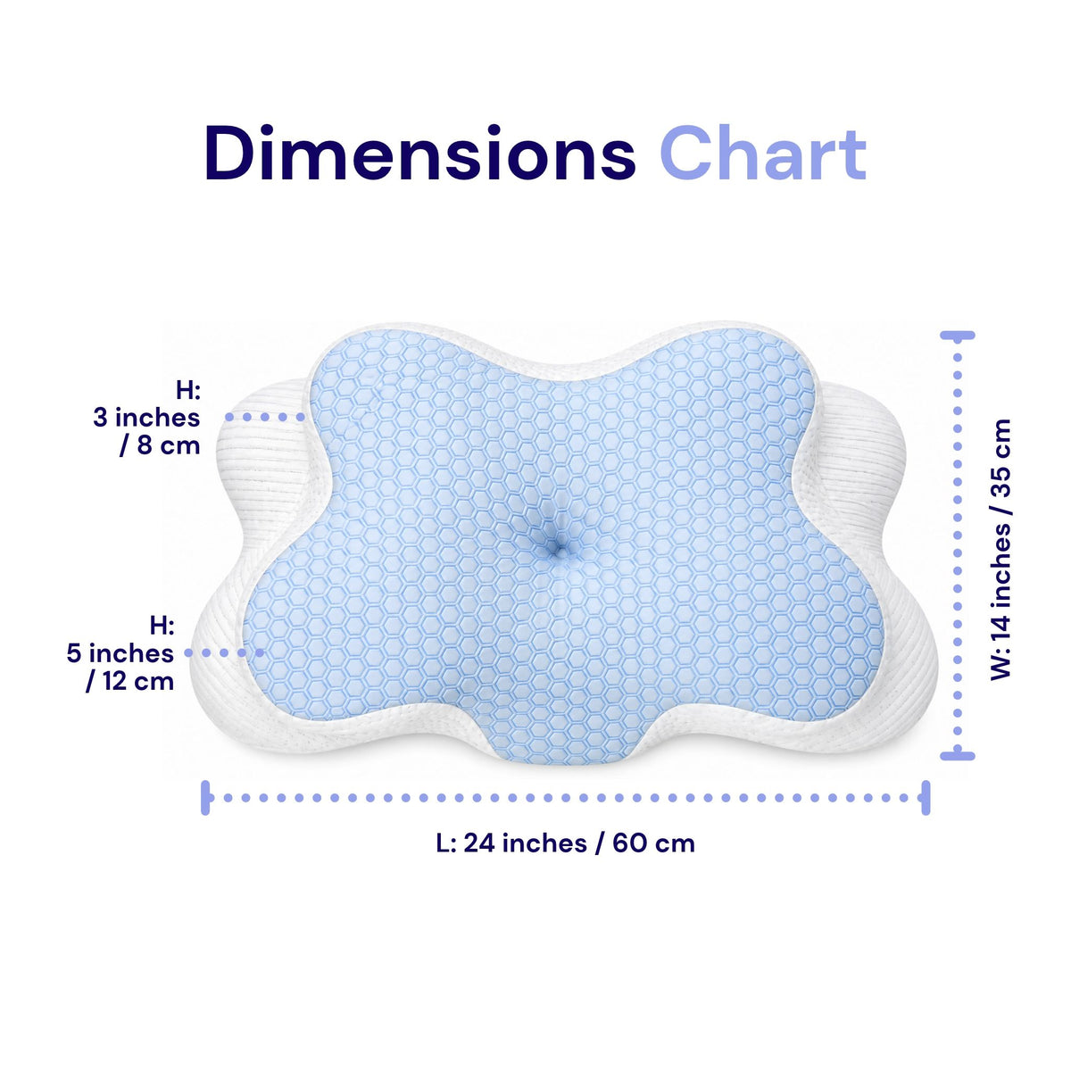 The Lotus Pillow in the light blue breathable cover