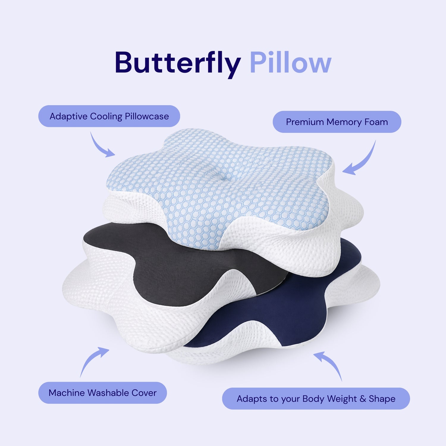 Ergonomic Lotus Pillow