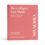 Nivaoura Bio Collagen Face Masks packaging on a white background